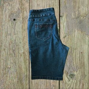 Northern Reflections stretch denim shorts.